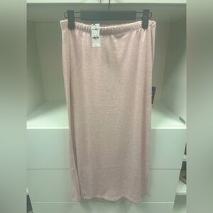 High Waisted Cozy Knit Midi Skirt